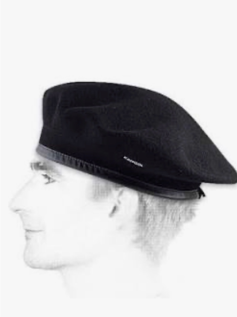 Kangol Navy Wool Monty Beret with Trim